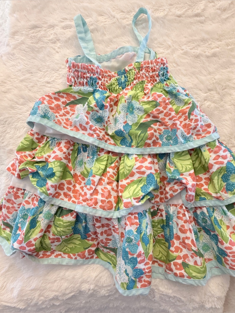 Summer Dress Lot Sz 2T 3T Nautica Penelope Mack Blue Eyelet Floral Layered DWW - Picture 10 of 10